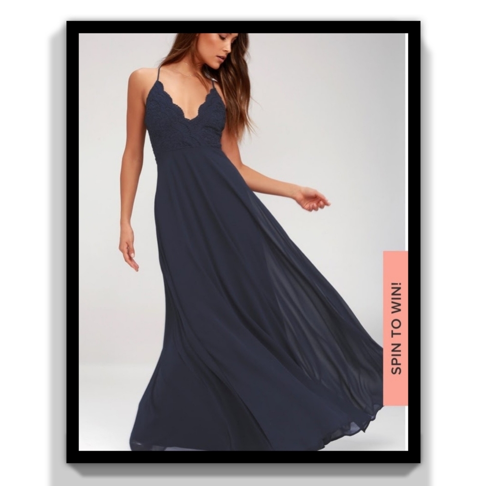 Navy blue Bridesmaid/prom gown